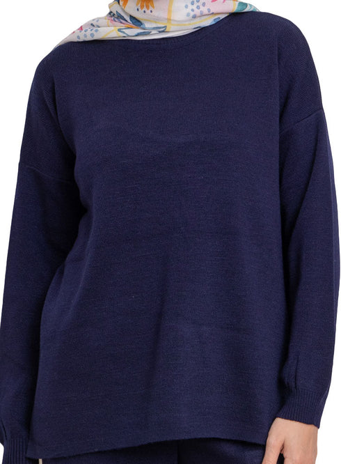 Medieval Blue Line Knit Suit - Khotwh